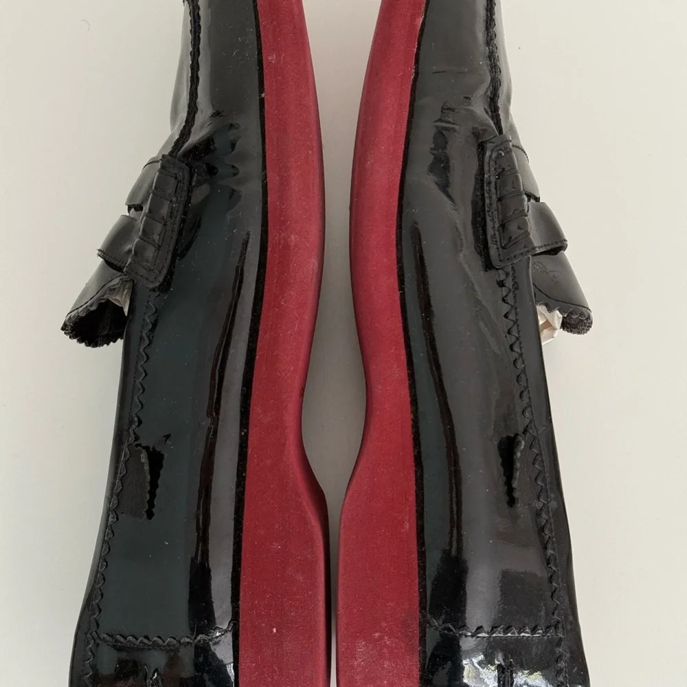 Donald Pliner Sport Shoes Womens  Size 9 Loafers Black Shiny Ursola Slip On - Picture 5 of 9